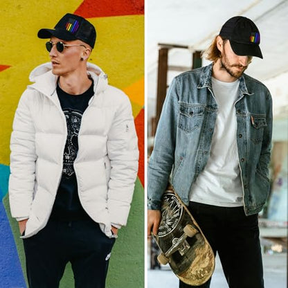 Baseball Cap for Men Cotton Black Baseball Hat for Mens Snapback Hats Trucker Dad Hat Snap Back Flat Bill Men's Caps - color: Tricolor Flag