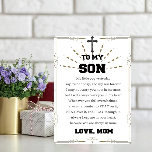 Christian Birthday Card for Son, Religious Gift from Mom - style: AM-448