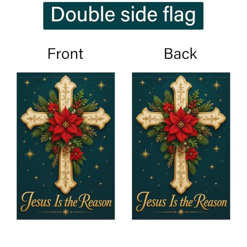 Louise Maelys Christmas Nativity Religious Garden Yard Flag 12x18 Inch - color: Multi-4