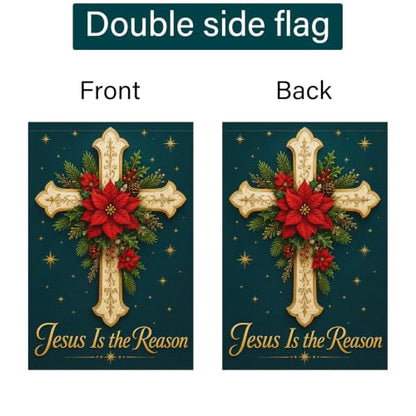 Louise Maelys Christmas Nativity Religious Garden Yard Flag 12x18 Inch - color: Multi-4