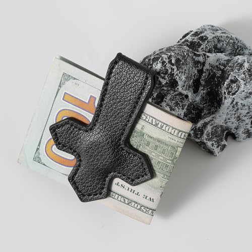KINIVA Leather Magnetic Bookmarks for Women Men Book Lovers, Page Markers Gifts for Bible Students Teachers Reading (Cross-Black-2pcs) - style: Cross-Black-2pcs