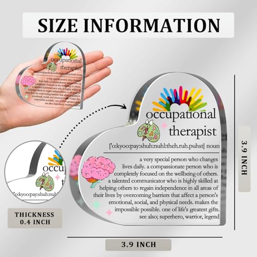 Occupational Therapist Gifts for Women Men, Thank You Gifts for Occupational Therapist, OT Birthday Appreciation Gifts, Inspirational Desk Decorative Sign Plaque for Home Office - style: Occupational Therapist