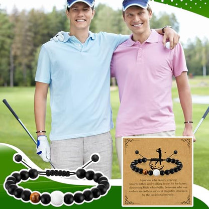 12 Set Sport Adjustable Bracelets Gift - color: Black, size: Golf