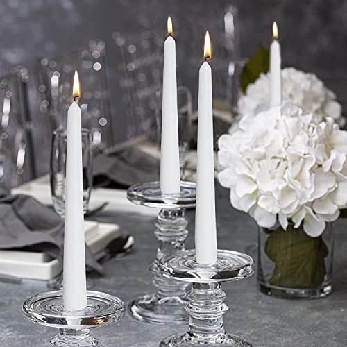 BOLSIUS 20 Count Unscented 10 Inch White Household Taper Candles - 8 Hours Burning Time - Premium European Quality - Smokeless Dripless Candlesticks - Perfect for Weddings, Parties, and Everyday Use - color: White, size: 20 Count