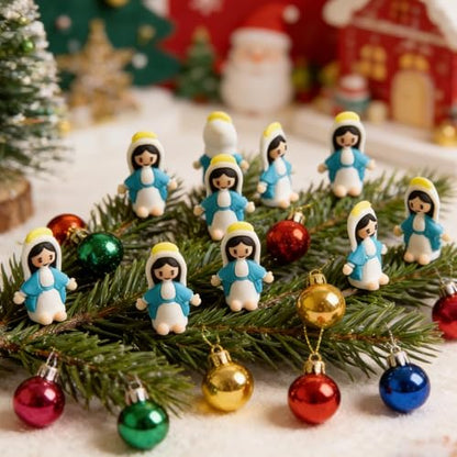 30 pcs Little Virgin Mary Figurines Bulk Mini Virgin Mary Easter Jesus Figures Classic Religious Gifts Easter Eggs Stuffers Sunday Baptism Gifts (30)