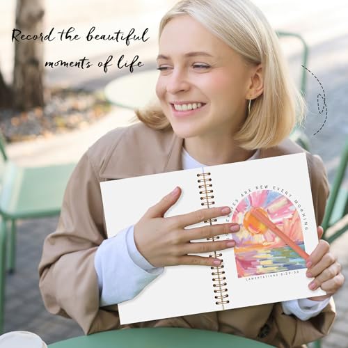 Boho Sunrise Christian Spiral Notebook, Christian Gifts for Women Faith, His Mercies are New Every Morning Prayer Bible Journal Journaling for Women, 5.5x8.3 - color: Floral Christian 15
