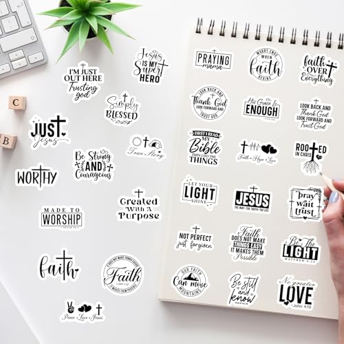100 Pcs Christian Bible Verse Scripture Stickers for Women - style: Christian Bible Verse