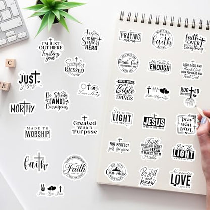 100 Pcs Christian Bible Verse Scripture Stickers for Women - style: Christian Bible Verse