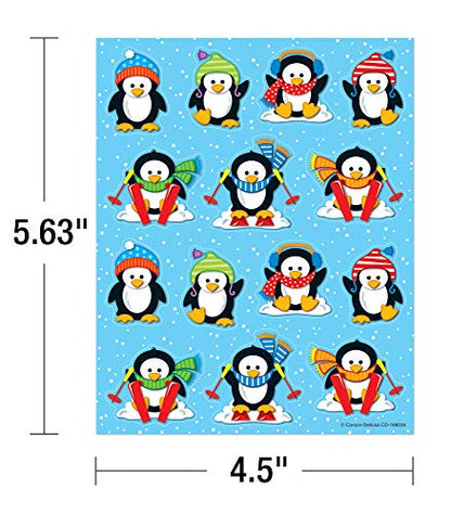 Carson Dellosa 84pc Penguin Stickers, 6 Sheets of Holiday Stickers, Stickers for Kids Sticker Chart, Reward Chart, Christmas Stickers, Stocking Stuffers, Scrapbook Stickers, and Planner Stickers - style: Penguins