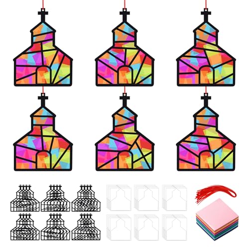 Sinload 24 Pcs Church Sunday School Crafts VBS Catholic Church Ornaments - style: Church