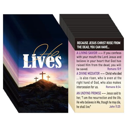 200 Pcs Gospel Tracts Salvation Cards,He Lives - style: He Lives