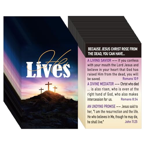 200 Pcs Gospel Tracts Salvation Cards,He Lives - style: He Lives