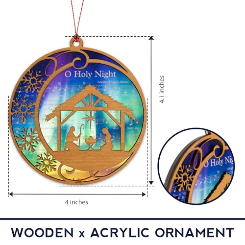 Christmas Nativity Ornament 2026 - Christian Christmas Ornaments - Religious Christmas Ornaments - Christmas Ornaments - Christian Christmas Decor - Christmas Decoration - color: Holynight