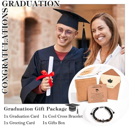 EFVISD Cross Bracelet Gifts for Boys Girls Christian Religious Gifts - color: Graduation
