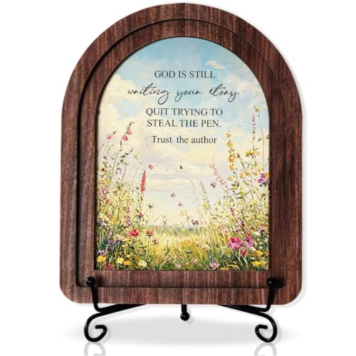 God Is Still Writing Your Story Wood Plaque Signs，Christian Desk Decor - color: God Is Still Writing Your Story