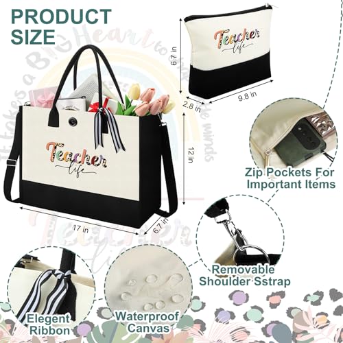 Silkfly 3 Pcs Teacher Thoughtful Gifts Set for Thanksgiving Christmas Day - style: Teacher Life