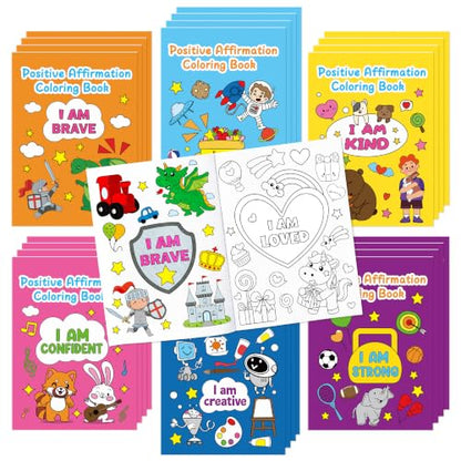 24Pcs Positive Affirmation Coloring Books Motivational DIY Pages - color: B-positive Affirmation