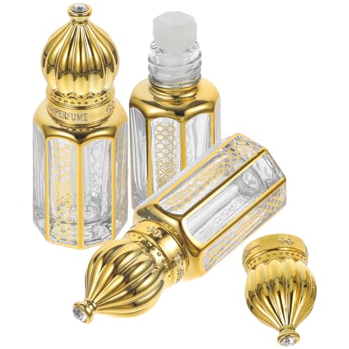 FRCOLOR Essential Oil Dropper Bottles 3 Pack 2.04 X 0.86 X 0.86 in Refillable Glass Bottles for Perfume Aromatherapy Travel Leak-Resistant Empty Containers