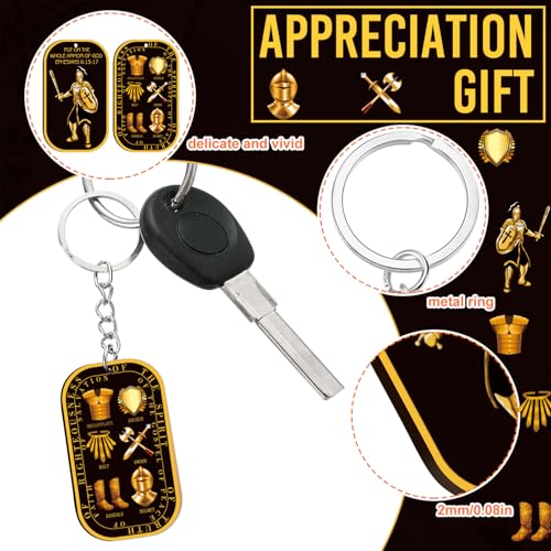 Sureio Christian Gifts Bulk Put on Whole Armor of God Keychains