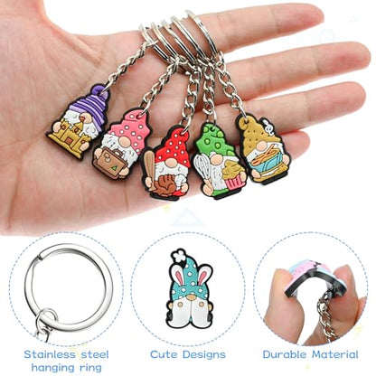 Cute Keychain Bulk,Cute Key Chain for Car Keys Purse Bag Rewards - color: Gnome-30