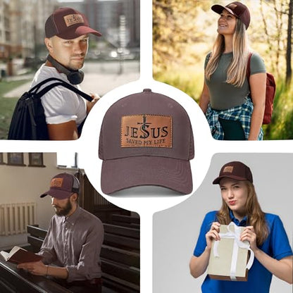 Christian Hats for Men & WomenJesus Cross HatChristianReligious GiftsforVarious Festivals&BirthdaysFaith Baseball/Trucker Cap - color: Brown