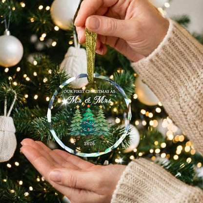 First Christmas Married Ornament 2026,Wedding Gifts - style: Wedding 2026