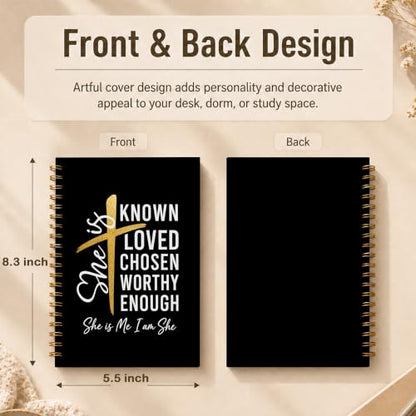 Motivational Christian Spiral Notebook 5.5x8.3 Inch - color: pattern-21