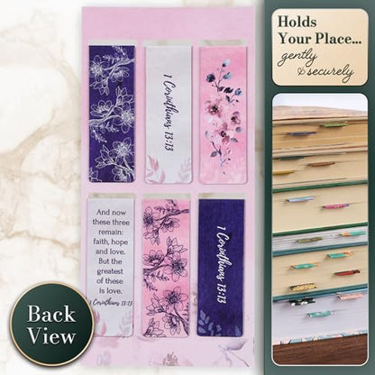 Christian Art Gifts Magnetic Scripture Bookmark Set for Women