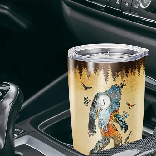 Dorris Personalized Bigfoot Tumbler Custom Name Stainless Steel Insulated Cups with Lid 20oz 30oz Travel Coffee Mug Gift for Birthday Men Women - color: Bigfoot