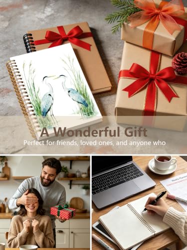 Watercolor Great Blue Heron Notebook Gift Nature Lover for Work - color: Heron b