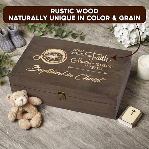 Baptism Memory Box, Engraved Christening & First Communion Gift, XL Size - size: X-Large, style: Baptism