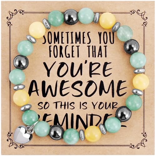 VIBILIA Cross Beaded Bracelets for Women, Birthday Gifts - color: H 3. Heart - Three Color Jasper