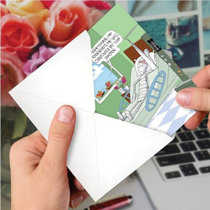 NobleWorks Funny Get Well Greeting Card (Patient) with 5 x 7 Inch Envelope (1 Card) Butterfly Leader C11081GWG - style: Butterfly Leader