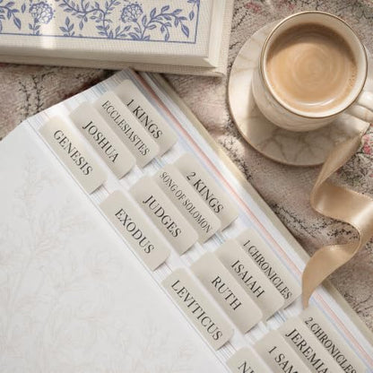 UPAFEXXI-Laminated Bible Tabs with Book Summaries, Bible Study Supplies - color: Summaries Gray2