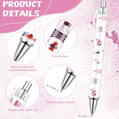 Wxiben Paris Ballpoint Pens Set - 24PCS City Travel Souvenirs Gifts French Paris Pen Eiffel Tower Smooth Writing Ballpoint Bulk for Women Girls Teacher Traveler Office School Supplies Party Gift - color: Paris