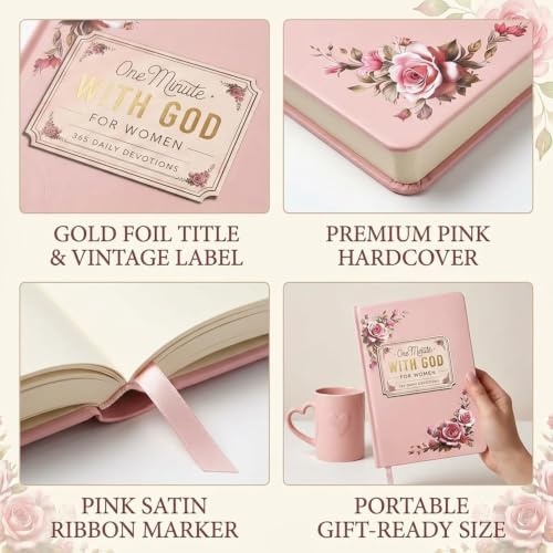 One Minute With God for Women,365 Daily Devotions,Women's Daily Prayer Journal,Inspirational Gifts for Women