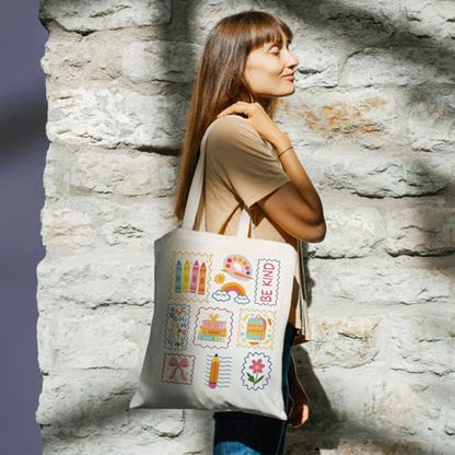 Chicimln Teacher Appreciation Gifts Tote Bag, Kindergarten Preschool Teacher Gifts Canvas Tote Bags - color: Teacher Gift 02