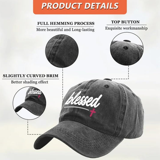 Christian Baseball Cap for Men & Women - Embroidered Jesus Cross Hat, Adjustable Christian Gifts - color: Christian-themed Hats-19