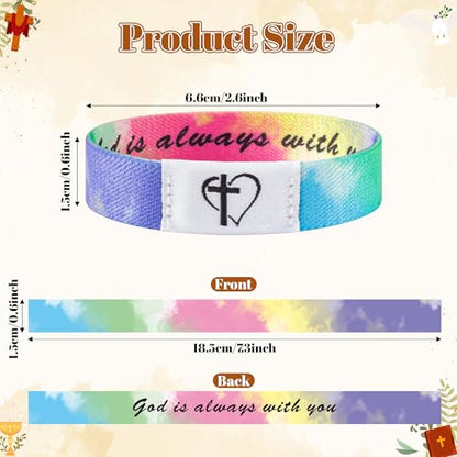 EYxsaxenk Colorful Religious Scripture Daily Bible Verse NFC Bracelets Set - color: Set B
