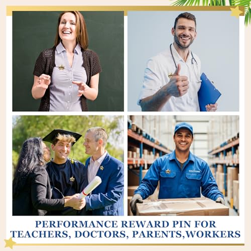 Sayglossy 30 Sets Volunteer Awards Gifts Bulk Star Enamel Pins on Card Volunteer Lapels Pins Reward Thank You Cards Employee Appreciation Gifts for Staff Recognitions - style: Volunteer