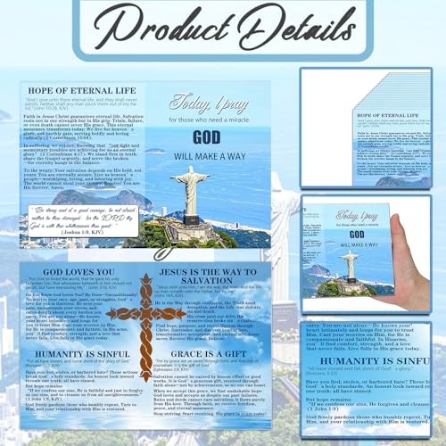 300 Pcs Gospel Tract Card Salvation Plan Cards Bible Tracts Christian Tracts Inspirational Bible Verses Greeting Church Supplies (Today,I Pray - KJV)