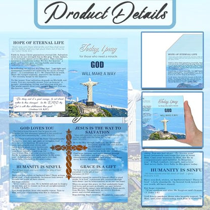 300 Pcs Gospel Tract Card Salvation Plan Cards Bible Tracts Christian Tracts Inspirational Bible Verses Greeting Church Supplies (Today,I Pray - KJV)