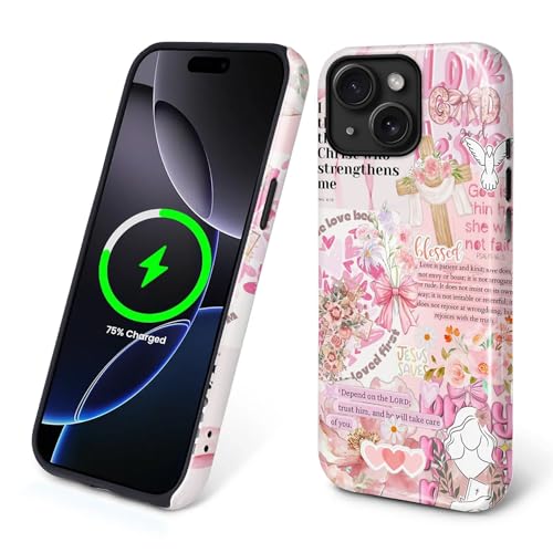 Magnetic Case for iPhone 14 Plus, Compatible with Magsafe PC Hard Shell & Silicone Inner Bumper Anti-Scratch Full-Body Cover Shockproof Slim Design Retro Newspaper Collage Religious Jesus - color: Retro Newspaper Collage Religious Jesus, size: iPhone 14 P