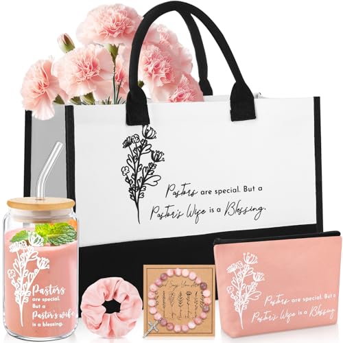 7 Pcs Pastor's Wife Appreciation Gifts Christian Set,Pink - color: Pink