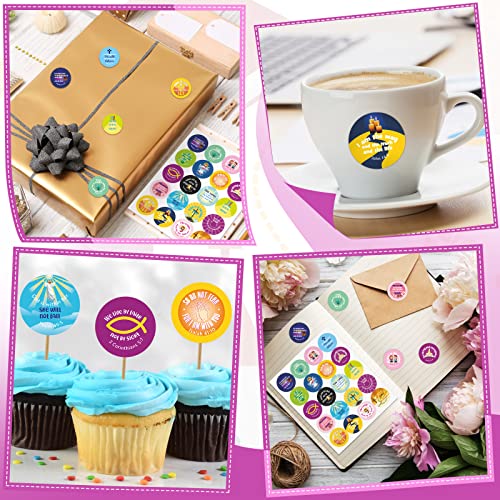 Geyee 600 Pcs Christian Religious Stickers for Kids, Bible Style - style: Bible Style