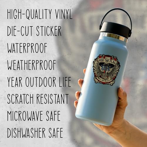 (3Pcs - 2") Stand for The Flag Kneel for The Fallen Stickers, Patriotic Battlefield Cross Veterans Day USA Flag Waterproof Vinyl Decal for Laptop Water Bottle Sticker Gifts for Him Men Father 2 Inches - size: 2 Inches