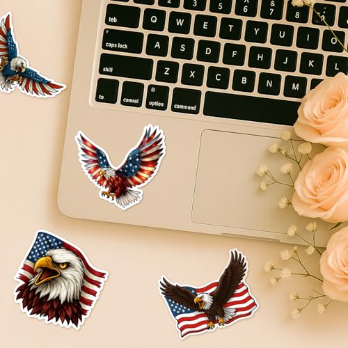 4 Pcs Eagle Stickers - American Bald Eagle Waterproof Vinyl Decals for Car - color: Eagle Stickers
