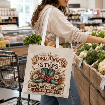 Western Cowgirl Canvas Tote Bag Cowgirl Gifts - color: Western Cowboy Theme 4