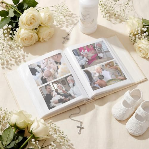 200 Pcs First Communion Photo Album Holds 4 x 6 Inch, Bread of Life - style: Bread of Life