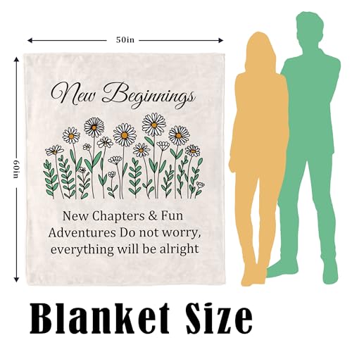 New Beginnings Gift for Women, Retirement Blanket for Women 50"X60" - color: New Beginning Gifts